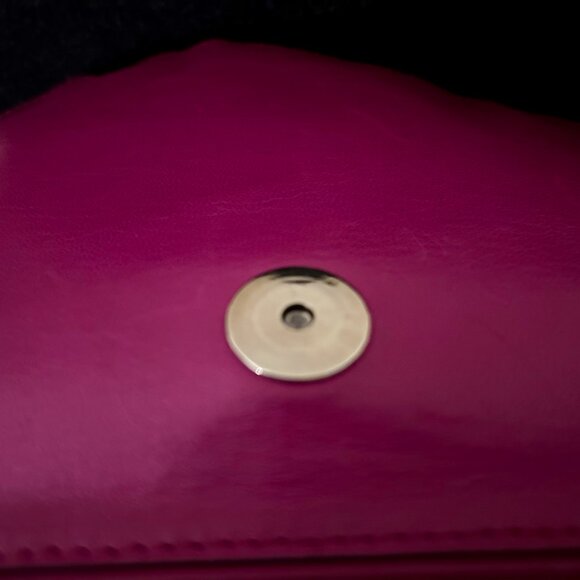 Bruno Magli Black Wool & Fuchsia Leather Handbag - Picture 14 of 16